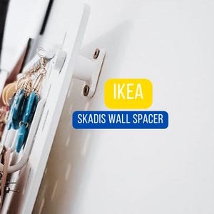 Przekładka ścienna do IKEA Skadis – plik STL do druku 3D – przekładka do płyty perforowanej, uchwyt do samodzielnego montażu, akcesoria do organizerów