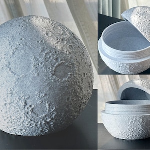 Moon Box - Archivo STL 3D para impresión 3D - Descarga digital - Caja de almacenamiento, Archivo de impresión 3D, Caja de joyería, Impresión 3D de archivos Stl, Soporte de joyería