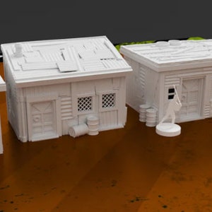 28mm Hab Building Set Terrain for Wargaming / Ash Wastes (Corvus Games Terrain)