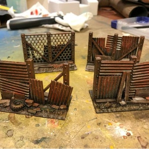 28mm Shanty Fences Terrain for Necromunda/Ash Wastes (Corvus Games Terrain)
