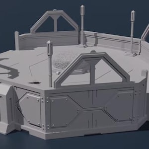 28mm Sci-fi Residential Zone - Pavilion for Wargaming / Ash Wastes