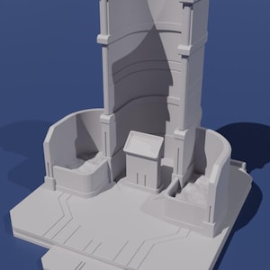 28mm Sci-fi Residential Zone - Fountain for Wargaming / Ash Wastes