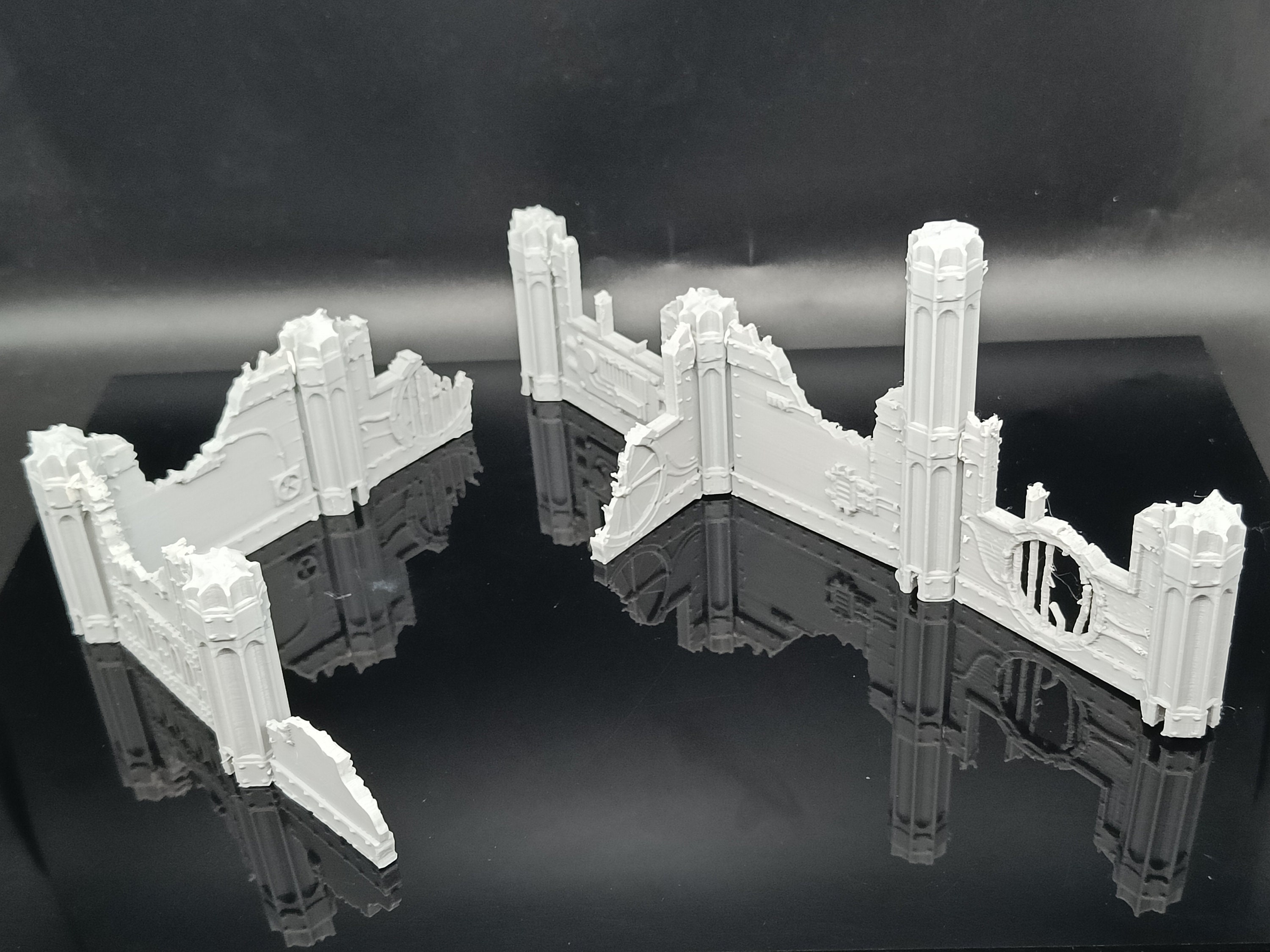 Gothic Sci-Fi Ruins Terrain - 3D Printed Scenery For DND, Pathfinder & Tabletop Wargaming