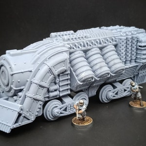 28mm Industrial Grimdark Train Engine Terrain for Wargaming / Ash Wastes (Tesseract Tomb)