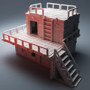 28mm Hab Building Set Terrain for Wargaming / Ash Wastes (Corvus Games Terrain)