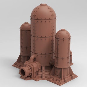 28mm Oil Silo Terrain for Necromunda / Ash Wastes (TesseractTomb)