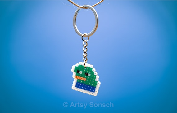Pixel Pepe | Pepe the Frog | Peepo | Bügelperlen | Schlüsselanhänger | Magnet | Ansteckpin