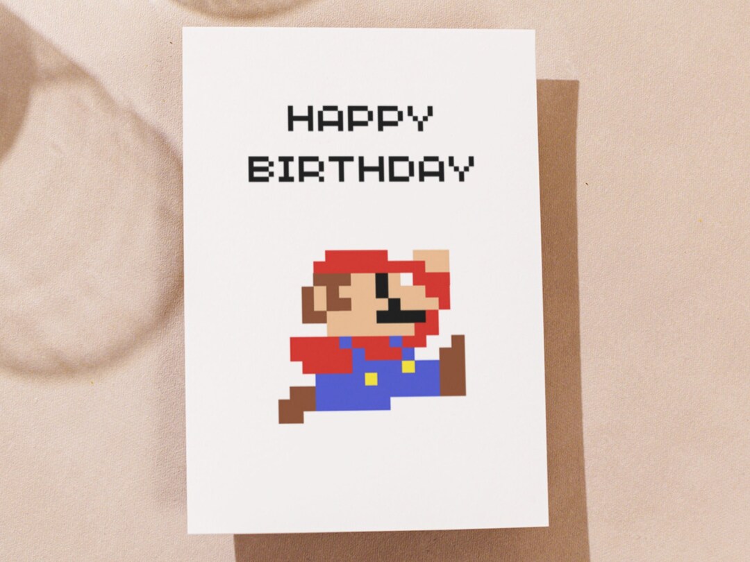 Postkarte Geburtstag Super Mario Din A6 Geburtstagskarte Karte