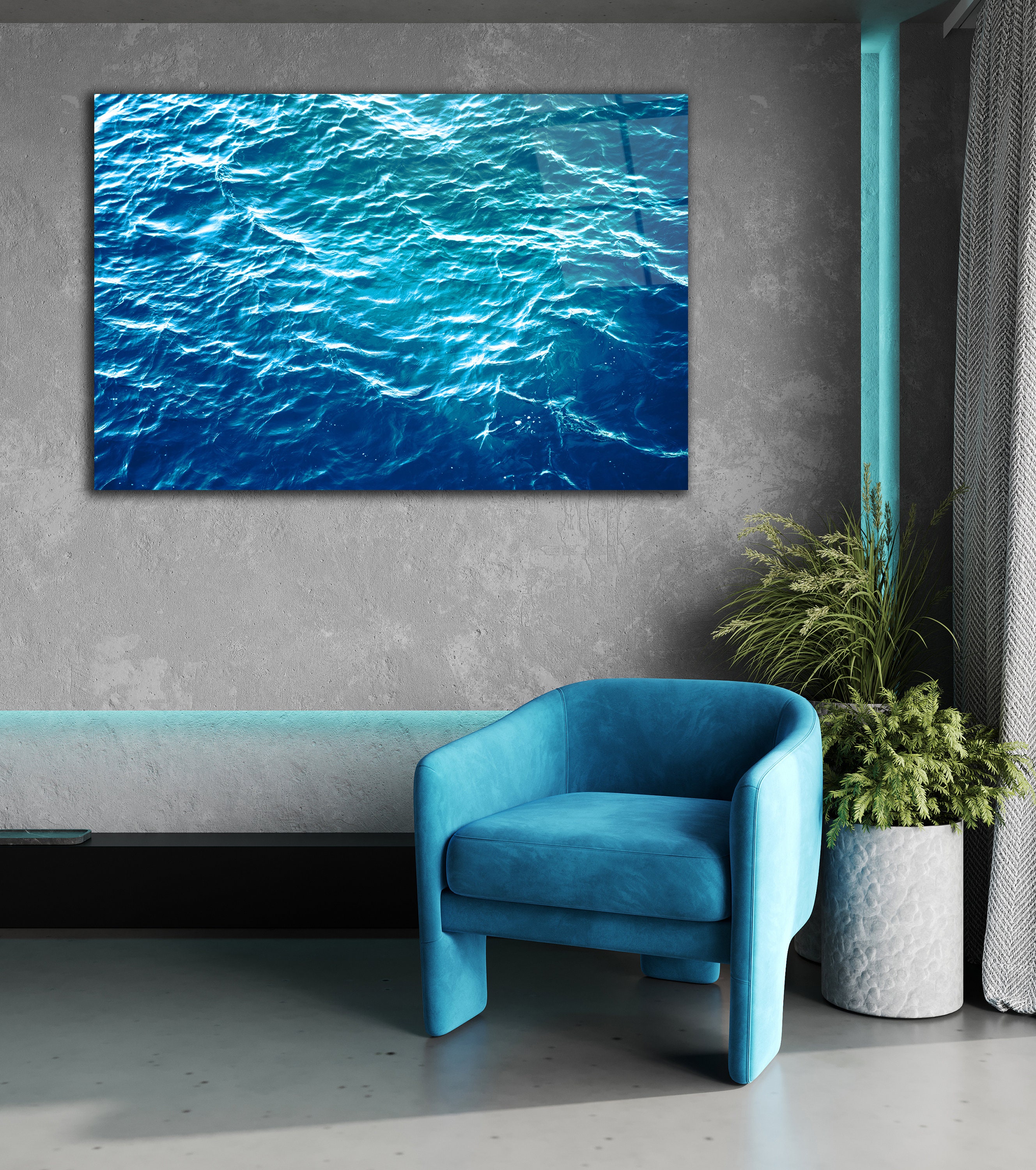 Tempered Glass Wall Art Ocean Glass Wall Art Panoramic Wall Art Large
