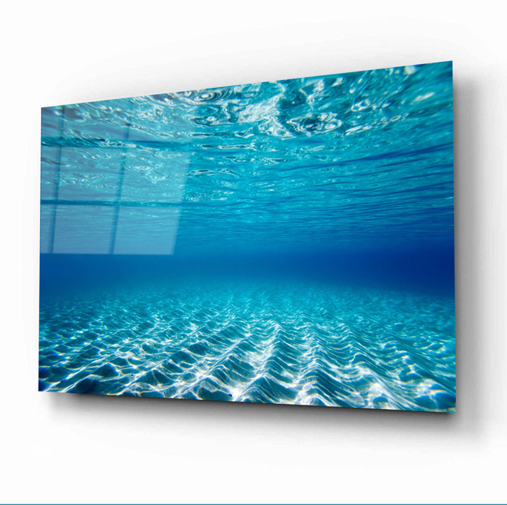 Tempered Glass Wall Art Underwater Glass Print Wall Art Ocean Wall Art