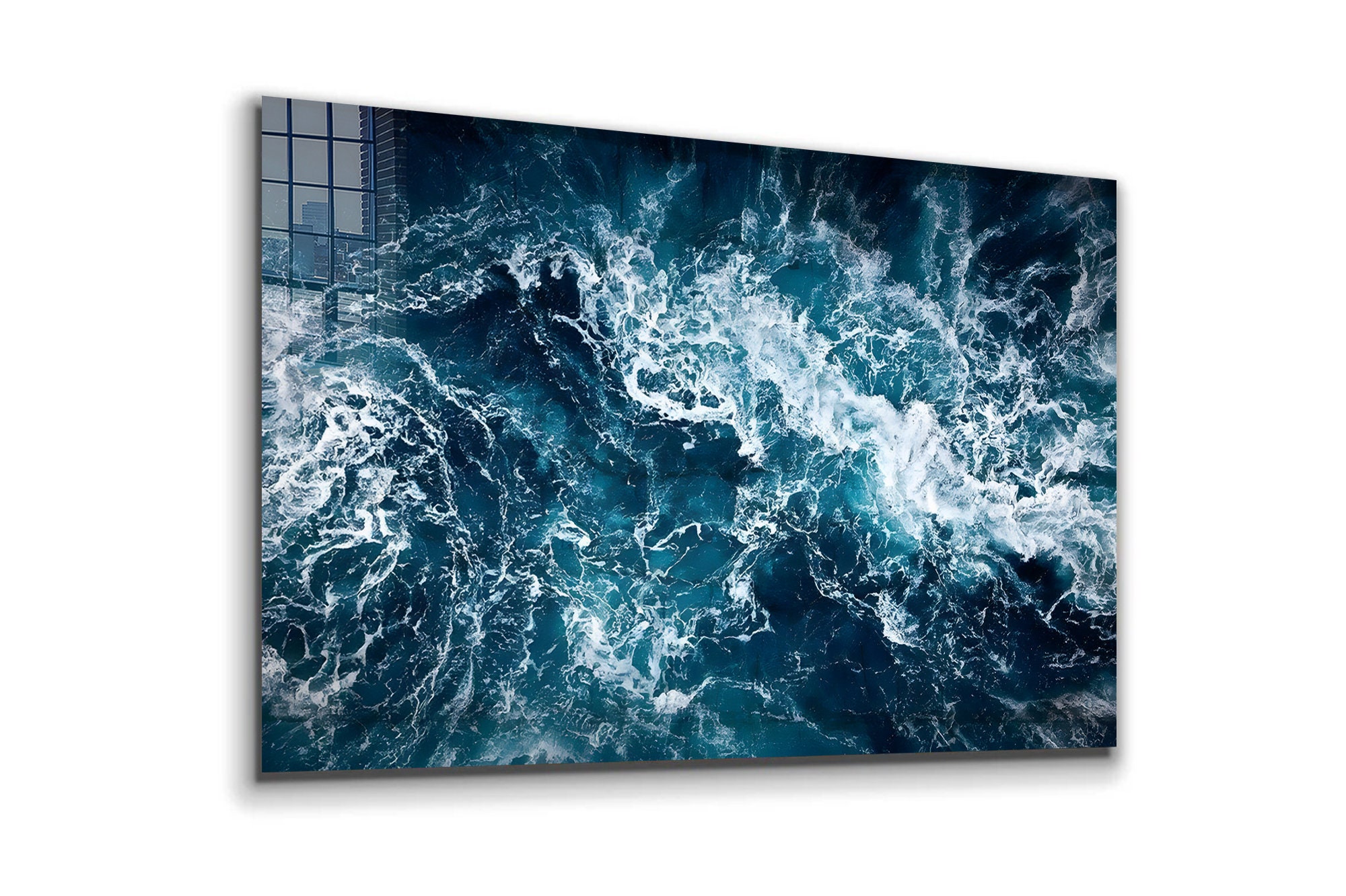 Glass Wall Art Ocean Glass Art Tempered Large Glass Wall Art Etsy