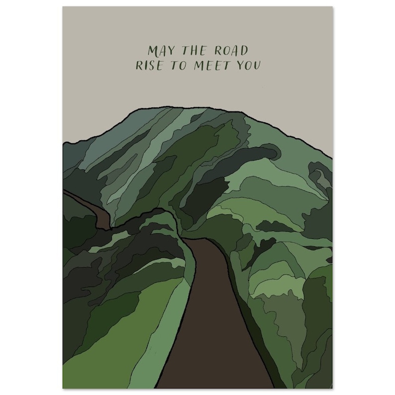 IRISH FOLK PRINT | Irish Blessing 'may the Road Rise to Meet You' Art - Etsy