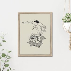 Traditional Sumo Wrestler Print | Japanese Martial Arts Poster | Martial Arts Print | Gifts For Him | Wall Art Home Decor | Gift Idea