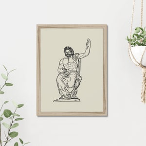 Jupiter King of the Gods Stampa / Poster di combattimento di arti marziali / Regali per lui / Wall Art Home Decor / Idea regalo / Riproduzione artistica / Romano