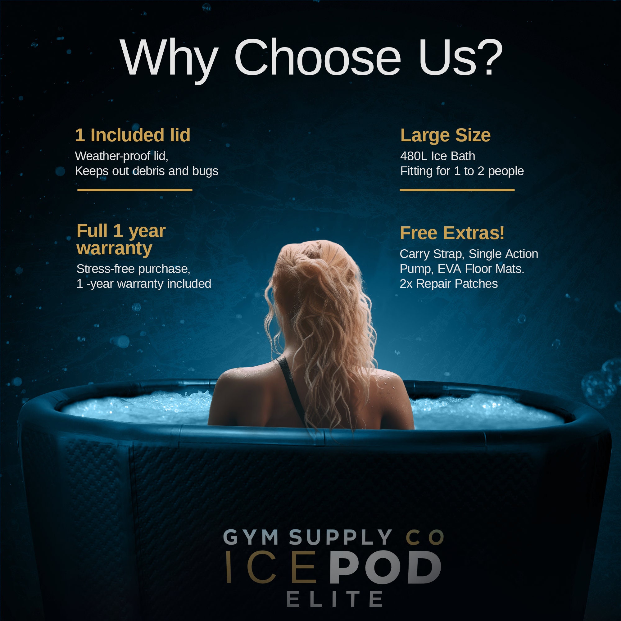 Icepod ELITE 480L Icebath Edition Portable Inflatable Outdoor Recovery