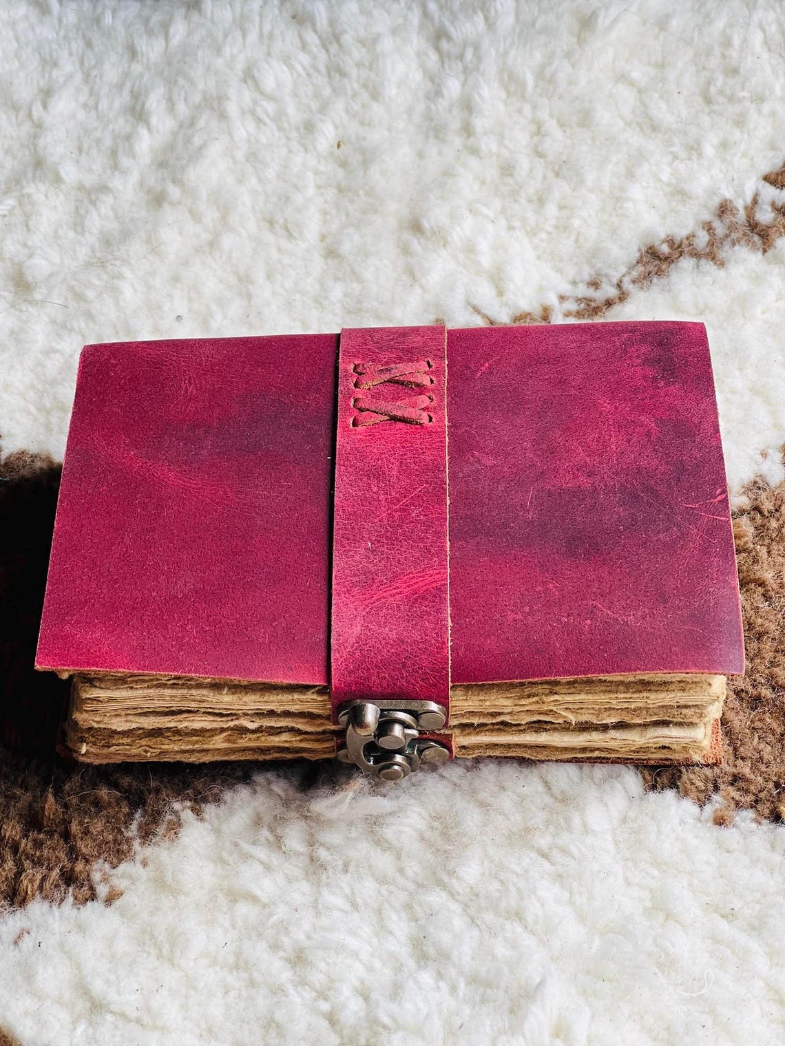 Rustic Notebook Personalized Leather Journal Rustic Notebook for Writing & Sketching ...