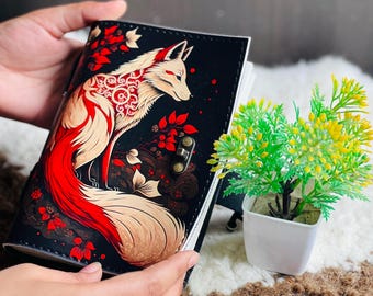 Fox Hardcover Journal | Dark Floral Fantasy Art Diary