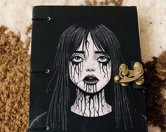 Anime Horror Girl Journal: Ghibli Art Hardcover Notebook