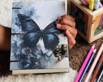 Butterfly Journal: Personalized Hardback Sketchbook, Travel Diary