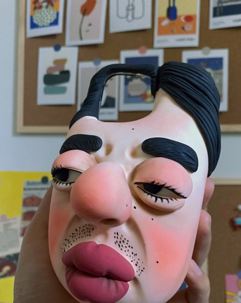 Greasy Boyfriend Ugly Meng Ultralight Clay Fun Phone Case Ugly Funny 3D