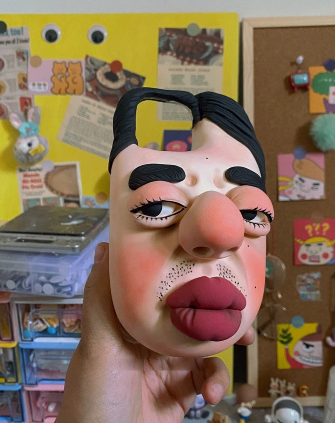 Greasy Boyfriend Ugly Meng Ultralight Clay Fun Phone Case Ugly Etsy