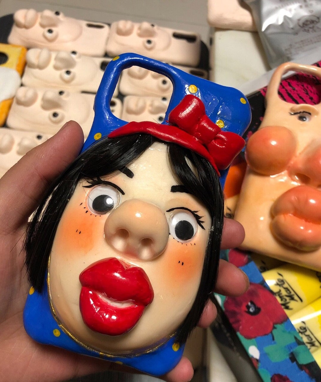 Snow White Ugly Meng Ultralight Clay Fun Phone Case Ugly Funny 3D ...
