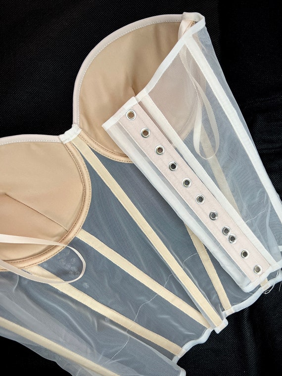 Stunning Transparent Corset Top - Custom Mesh Bustier for a Unique Look -  Etsy