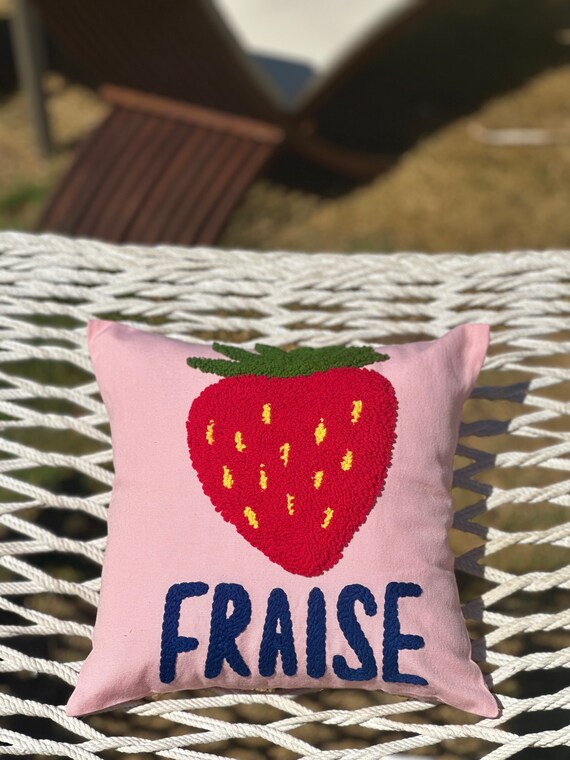Strawberry throw pillow 2025