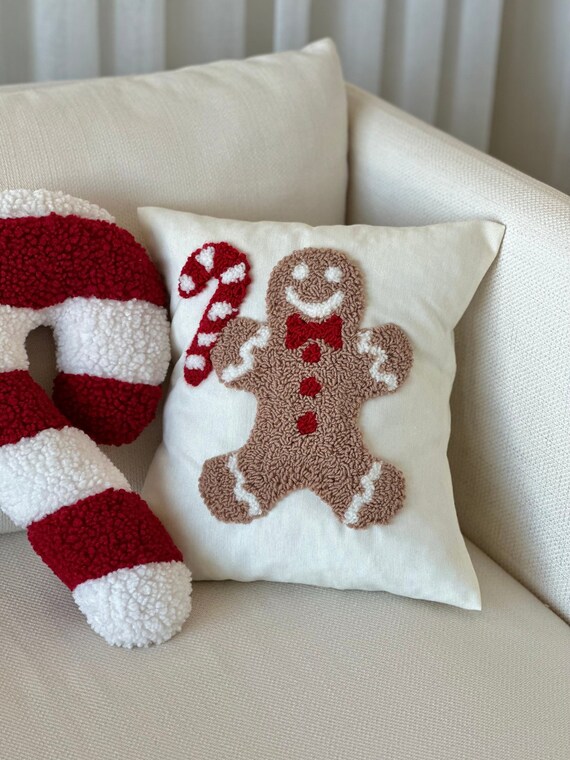 Candy Cane Kids Christmas Throw Pillow + Reviews