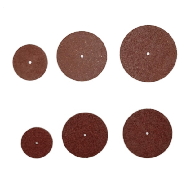 100 pc Bulk Pack Aluminum Oxide Cut Off Disc, Pin Cutter, Roughing Wheel - Unmounted, for use with rotary tool, jewelry making, gem cutter