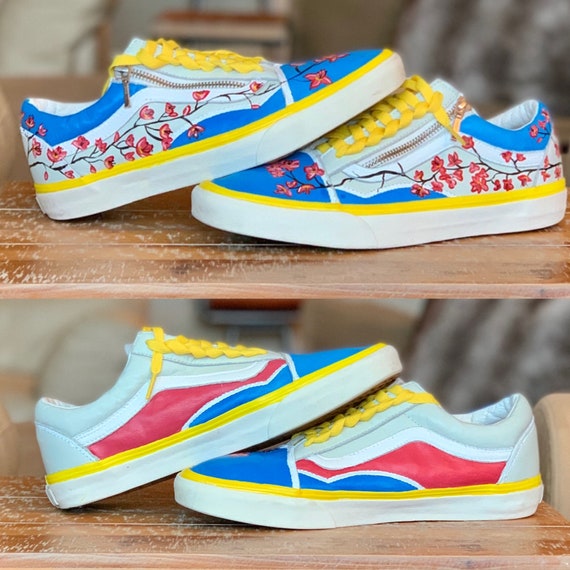 Custom Flower Vans Etsy UK