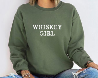 Retro Whiskey Girl Sweatshirt, Whiskey Weather Sweater, Whiskey Drinker, Whiskey Gift, Bestie Gift, We hebben allemaal die vriend, Fun Party Shirt