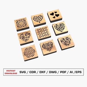 Wood Decorative Gift Box Laser Cut File, Jewelry Box With Lid, Vector Files For Wood Glowforge cut files, SVG DXF DWG Laser Cut Box