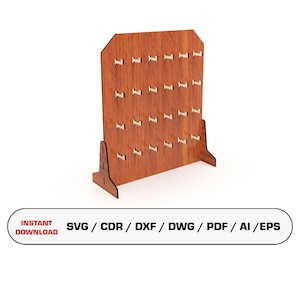Schlüsselanhänger Stand-Dateien, Laser cut Schlüsselanhänger, Schlüsselanhänger Display, Laser cut Dateien, Glowforge cut-Dateien, Laser cut Vektor, Dxf-Dateien für Laser