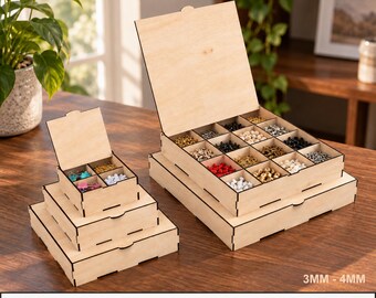 Klappbox mit Schlitz, Laserschnittvorlage (SVG), Holz-Pralinenschachtel, Geschenkboxen mit Deckel, Vektordateien für Glowforge-Schnittdateien, DXF/PDF
