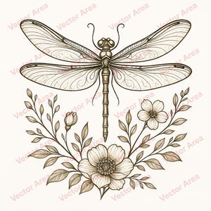 Dragonfly Laser Engraving File PNG