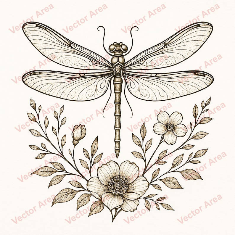 Dragonfly Laser Engraving File PNG