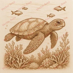 Sea Turtle Laser Engraving File PNG, Sea Turtle Laser Engrave File, PNG Files For Wood, Glowforge files, PNG File For Laser