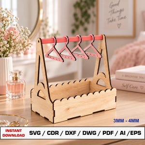 Earring Stand Laser File SVG, Jewelry Hanger, Earring Hanger, Jewelry Box, Glowforge cut file, XTool file,  cut vector, Dxf files for laser
