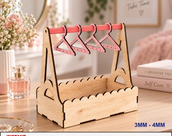 Earring Stand Laser File SVG, Jewelry Hanger, Earring Hanger, Jewelry Box, Glowforge cut file, XTool file,  cut vector, Dxf files for laser