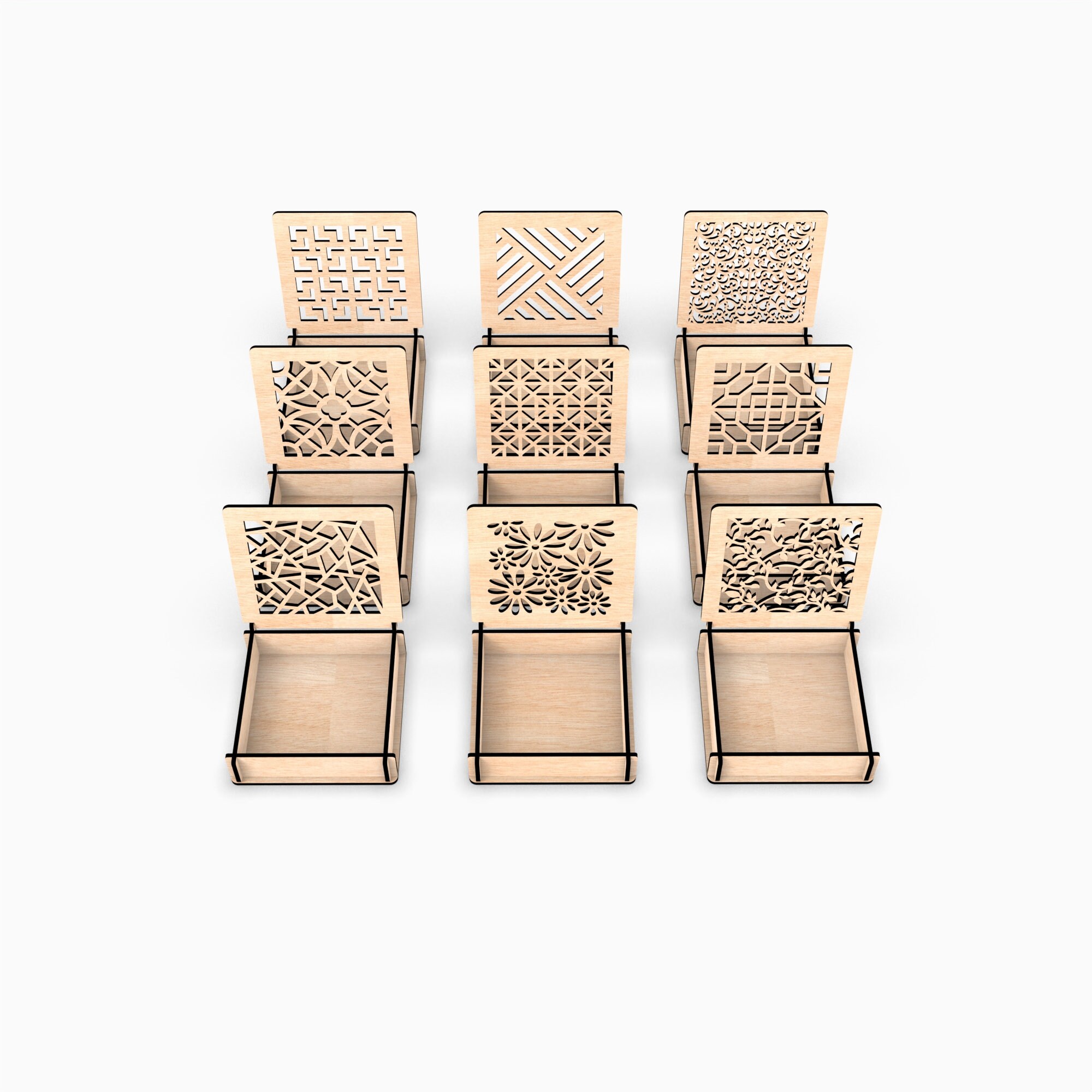 Decorative Jewelry Box Laser Cut Svg Files, Gift Box With Lid, Vector ...