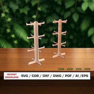 Schmuckständer Laser Cut File, Schmuckständer, Armbandständer, Lasercut-Dateien, Glowforge-Schnittdateien, Lasercut-Dateien, Dxf-Dateien für den Laser