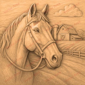 Horse Laser Engraving File PNG, Horse Head Laser Engrave File, PNG Files For Wood Glowforge files, PNG File For Laser