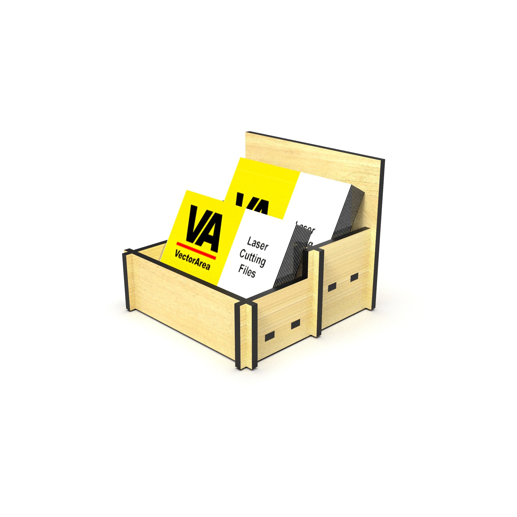 Business Card Holder Laser Cut Files Dxf Svg Pdf Laser Cut Etsy