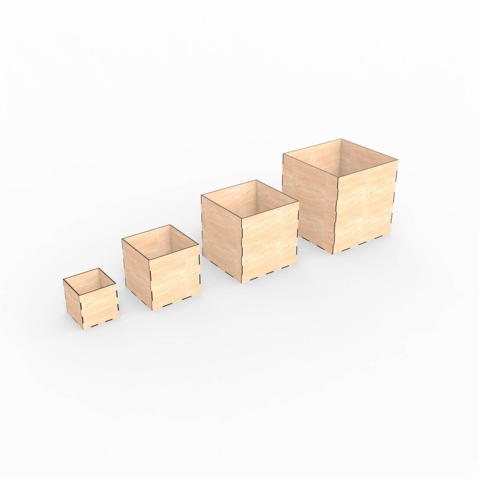 Cube Box Laser Cut File, Open Box Laser File, Gift Boxes, Toy Boxes ...