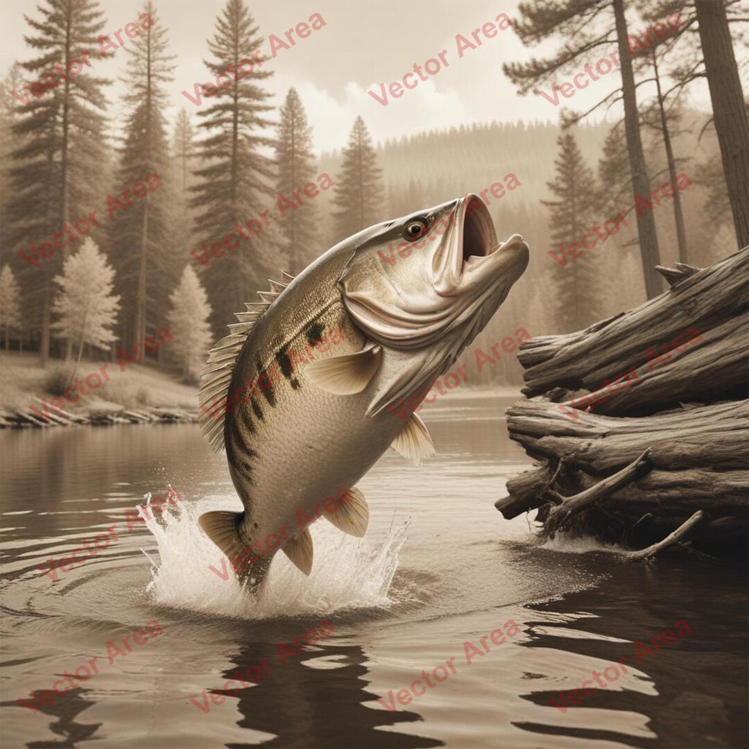 Bass File Largemouth Bass Laser Engraving File, Fish Laser Engrave File, Bass ...