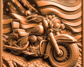 Motorcycle Laser Engraving File, Chopper Laser Engrave File, PNG Files For Wood, Glowforge files, PNG File For Laser