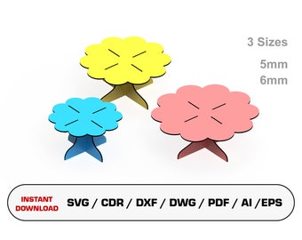 Cupcake Stand  Laser Cut Files Shelf Retail Counter Display Stand  Display Shelves  Laser Cut File  Multi Material  Glowforge SVG DXF PDF