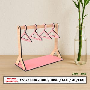 Support de boucle d'oreille fichier SVG, suspension de bijoux, suspension de boucle d'oreille, fichier de coupe Glowforge, fichier XTool, vecteur de coupe, fichiers Dxf pour laser