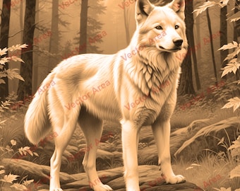 Wolf Laser Engraving File PNG, Wolf Laser Engrave File, PNG Files For Wood Glowforge files, PNG File For Laser